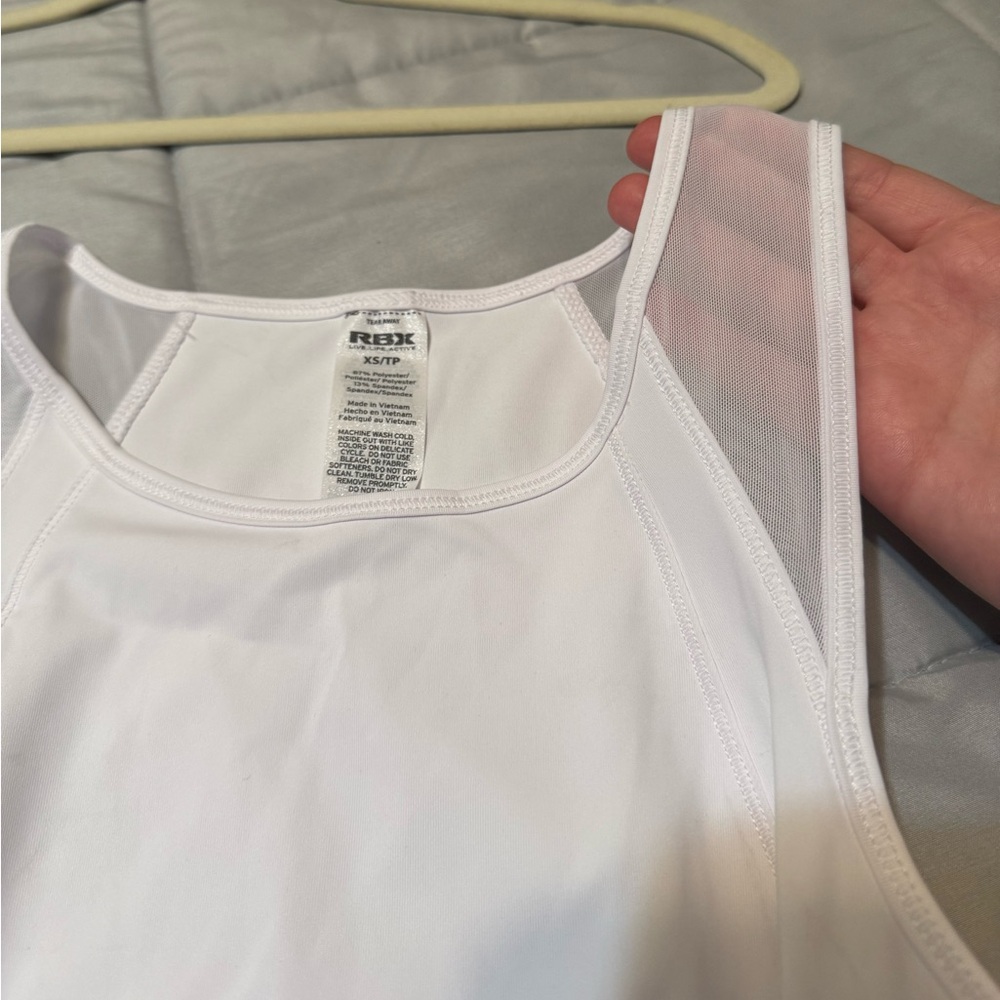 RBX White Fitted Sleeveless Tank Top - Picture 8 of 8